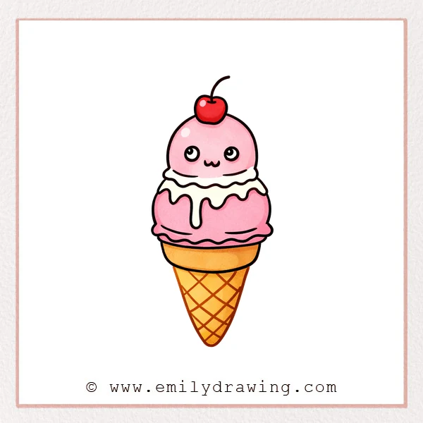 Preview of Cartoon Ice Cream drawing